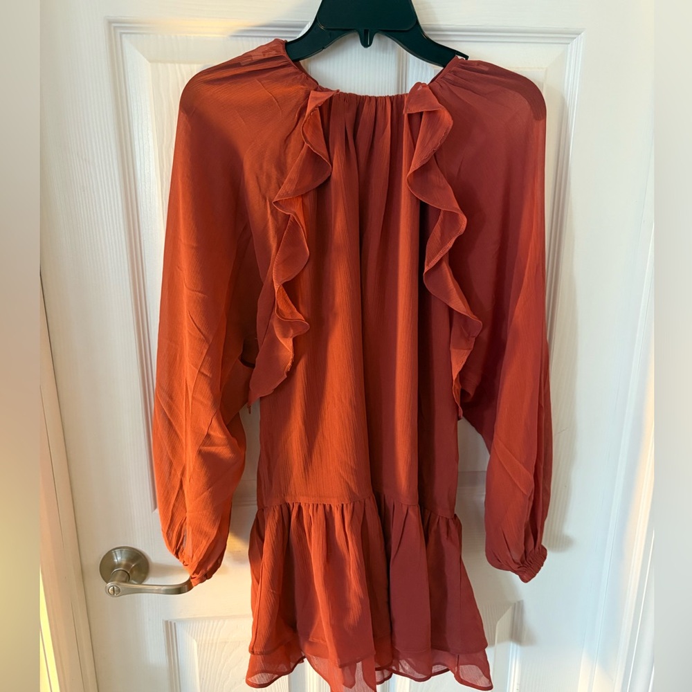 NWT The Drop- Jordan Feminine Ruffle Detailed Mini Dress - Picture 4 of 4